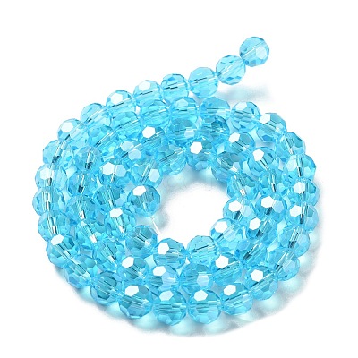 Electroplate Glass Bead Strands EGLA-R015-8mm-12-1