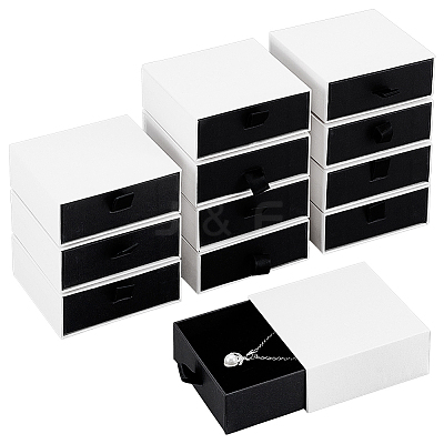 Cardboard Jewelry Set Packing Drawer Boxes CON-WH0115-43A-1