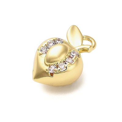 Brass Micro Pave Cubic Zirconia Pendants KK-L229-001G-07-1