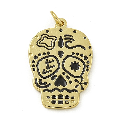Rack Plating Brass Enamel Pendants KK-Z067-24G-02-1