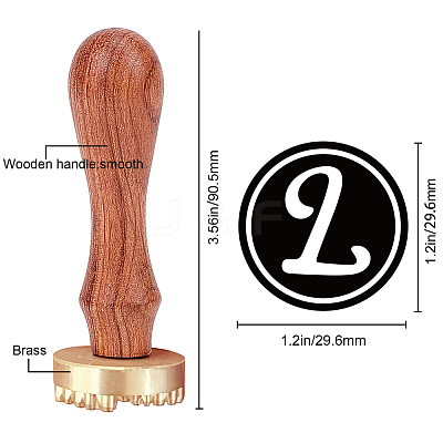1Pc Golden Tone Brass Stamp Head DIY-CP0007-81L-1