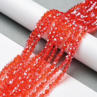 Transparent Electroplate Glass Beads Strands LS-EGLA-A039-T3mm-A14-1