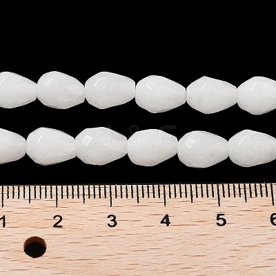 Natural White Jade Beads Strands G-P520-B14-01-1