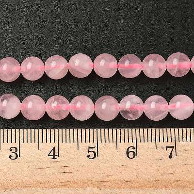 Pink Color Natural Madagascar Rose Quartz Beads Strands G-D654-6mm-1