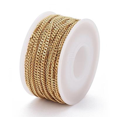 Ion Plating(IP) 304 Stainless Steel Twisted Chains Curb Chains CHS-H007-39G-1