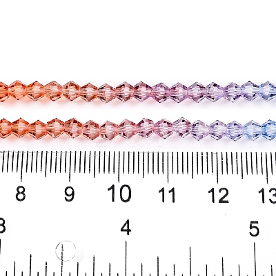 Gradient Color Baking Paint Glass Bead Strands X1-DGLA-A039-T2mm-A015-1