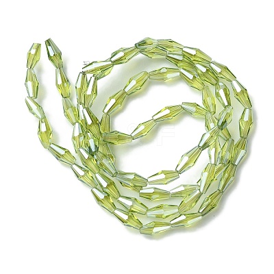 Transparent Electroplate Glass Beads Strands GLAA-K064-05A-PL04-1