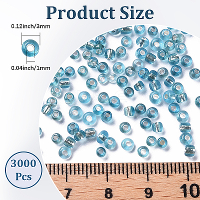 3000Pcs Glass Seed Beads SEED-PA0001-29B-03-1
