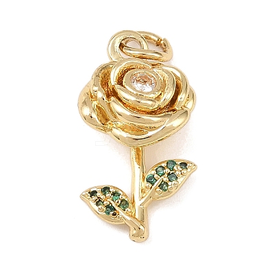 Brass Micro Pave Cubic Zirconia Pendants KK-H525-05D-G-1