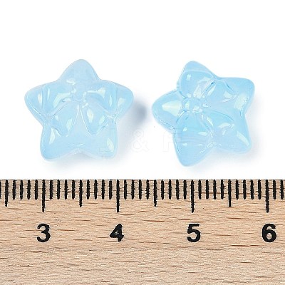 Transparent Spray Paint Glass Beads LS-GLAA-H035-02G-1
