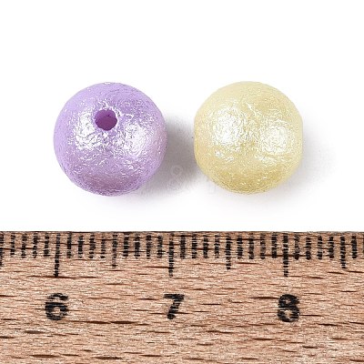 Textured Opaque Acrylic Beads OACR-N160-01B-1