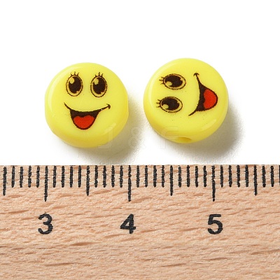 Opaque Acrylic Beads OACR-D301-01-1