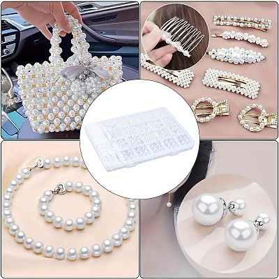 4 Styles ABS Plastic Imitation Pearl Beads KY-YW0001-72C-1