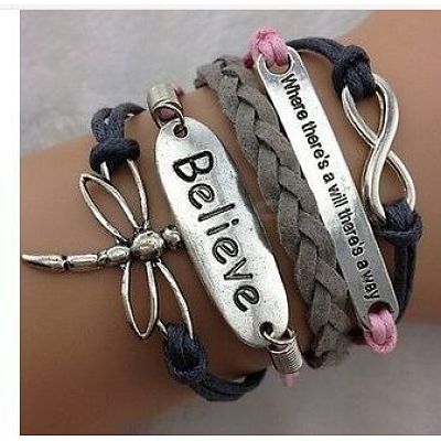 Suede & Imitation Leather Cord Knitted Multi-strand Bracelets WGD6FE3-05-1