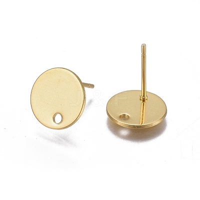 304 Stainless Steel Stud Earring Findings STAS-P236-45G-1