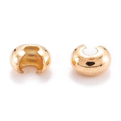 Brass Crimp Beads Covers KK-F824-036B-G-1