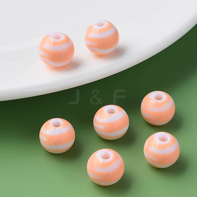 Opaque Striped Acrylic Beads LS-MACR-S373-27A-08-1