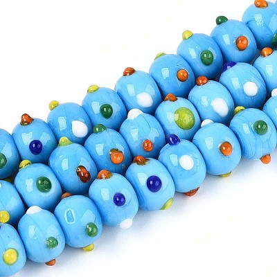 Handmade Lampwork Bumpy Beads LAMP-ZX003-07-04-1