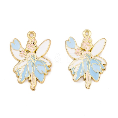 Rack Plating Alloy Enamel Pendants FIND-A040-08D-02G-1