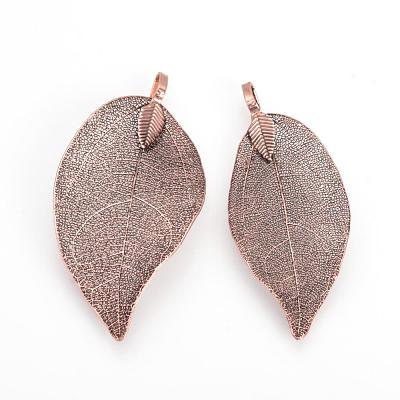 Electroplated Natural Leaf Big Pendants IFIN-Q119-03H-1