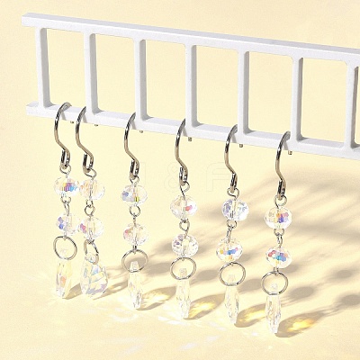 Teardrop Glass Suncatchers HJEW-FS00032-1