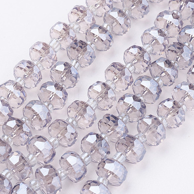 Electroplate Glass Beads Strands EGLA-E051-PL8mm-B03-1