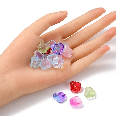 35Pcs Transparent Spray Painted Glass Pendants GLAA-YW0001-62-1