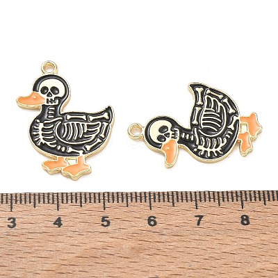 Skull Alloy Enamel Pendants AL-CBAD3B4-04G-03-1
