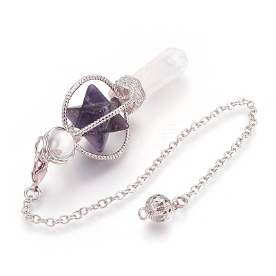 Natural Amethyst Dowsing Pendulums KK-F756-06A-1