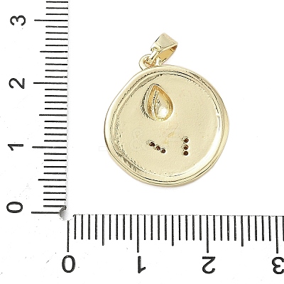 Brass Micro Pave Cubic Zirconia Pendants KK-K368-05A-01-1