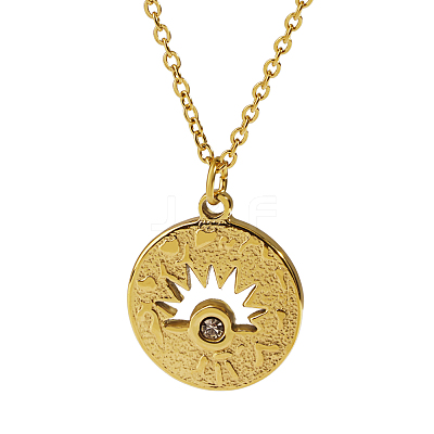 Stylish 304 Stainless Steel Sunbeam Pendant Necklaces for Women Daily Wear YM0399-1-1