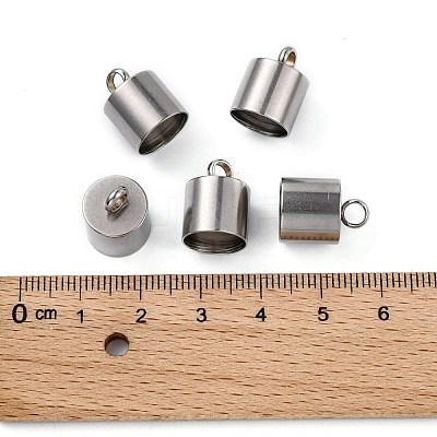 Tarnish Resistant Smooth Surface 201 Stainless Steel Cord Ends STAS-R063-97-1