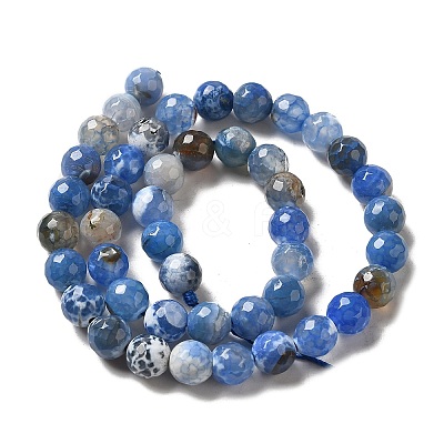 Natural Fire Crackle Agate Beads Strands G-D210-8mm-M1-1