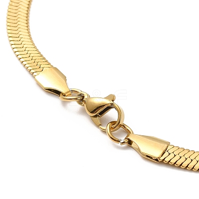 Ion Plating(IP) 304 Stainless Steel Herringbone Chain Necklace for Men Women NJEW-E076-04D-G-1