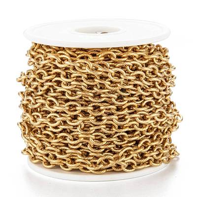 Ion Plating(IP) 304 Stainless Steel Textured Cable Chains CHS-O010-04G-1