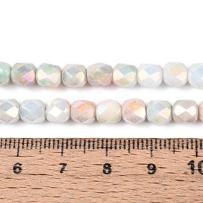 Anti-Tarnish Electroplate Glass Beads Strands X-GLAA-N057-6mm-06-1