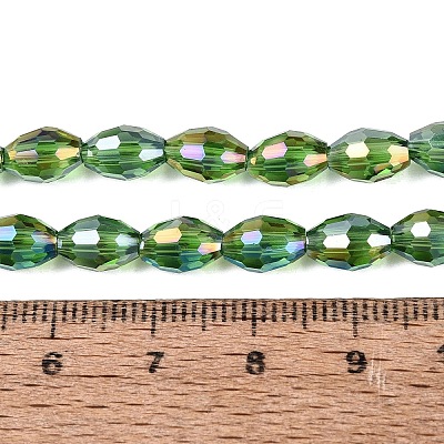 Electroplate Transparent Glass Beads Strands GL-N002-01A-A10-1