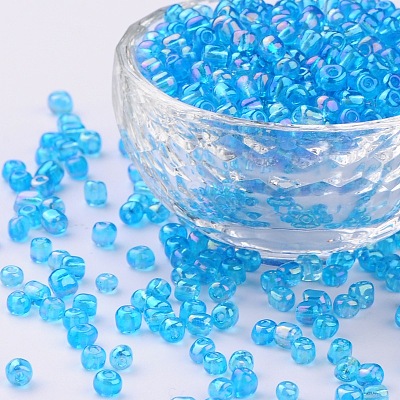 (Repacking Service Available) Round Glass Seed Beads SEED-C016-4mm-163B-1