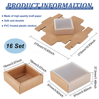 Kraft Paper Storage Gift Drawer Boxes CON-WH0089-37A-01-1