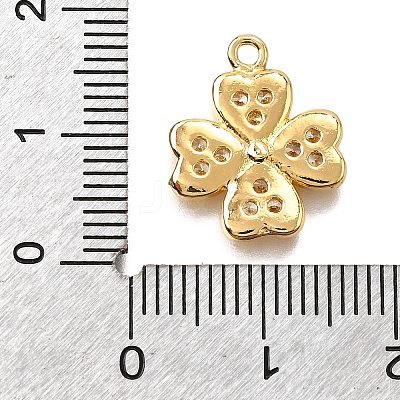 Brass Micro Pave Cubic Zirconia Pendants KK-D385-02G-01-1