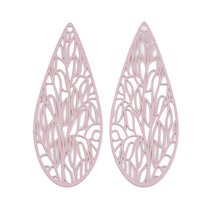 430 Stainless Steel Filigree Pendants STAS-S108-11D-1