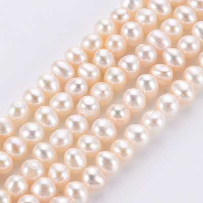 Natural Cultured Freshwater Pearl Beads Strands PEAR-R063-07A-1
