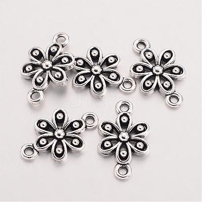 Tibetan Style Alloy Flower Links connectors TIBE-Q037-009-RS-1