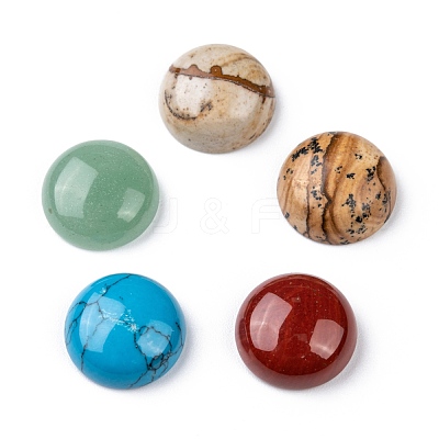 Natural Gemstone Cabochons X-G-H1596-FR-15mm-M-1