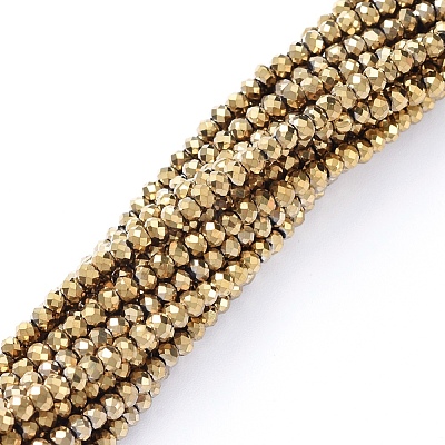 Electroplate Glass Beads Strands EGLA-F149-FP-02-1