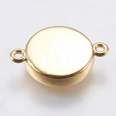 Brass Cabochon Connector Settings KK-E749-08G-1