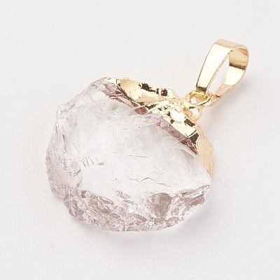 Natural Quartz Crystal Pendants G-F527-04G-1