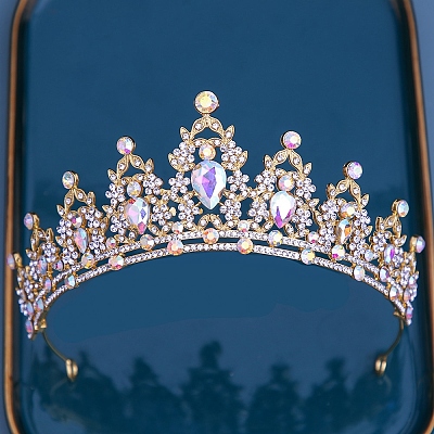 Alloy Rhinestone Crown Hair Bands PW-WG903DF-15-1