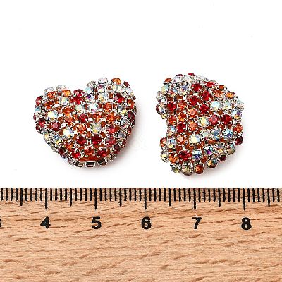 Sparkling Acrylic Heart Beads with Rhinestone Embellishment LS-OACR-NH0001-02A-01-1