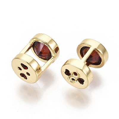 Brass Cubic Zirconia Charms X-KK-S356-067B-NF-1